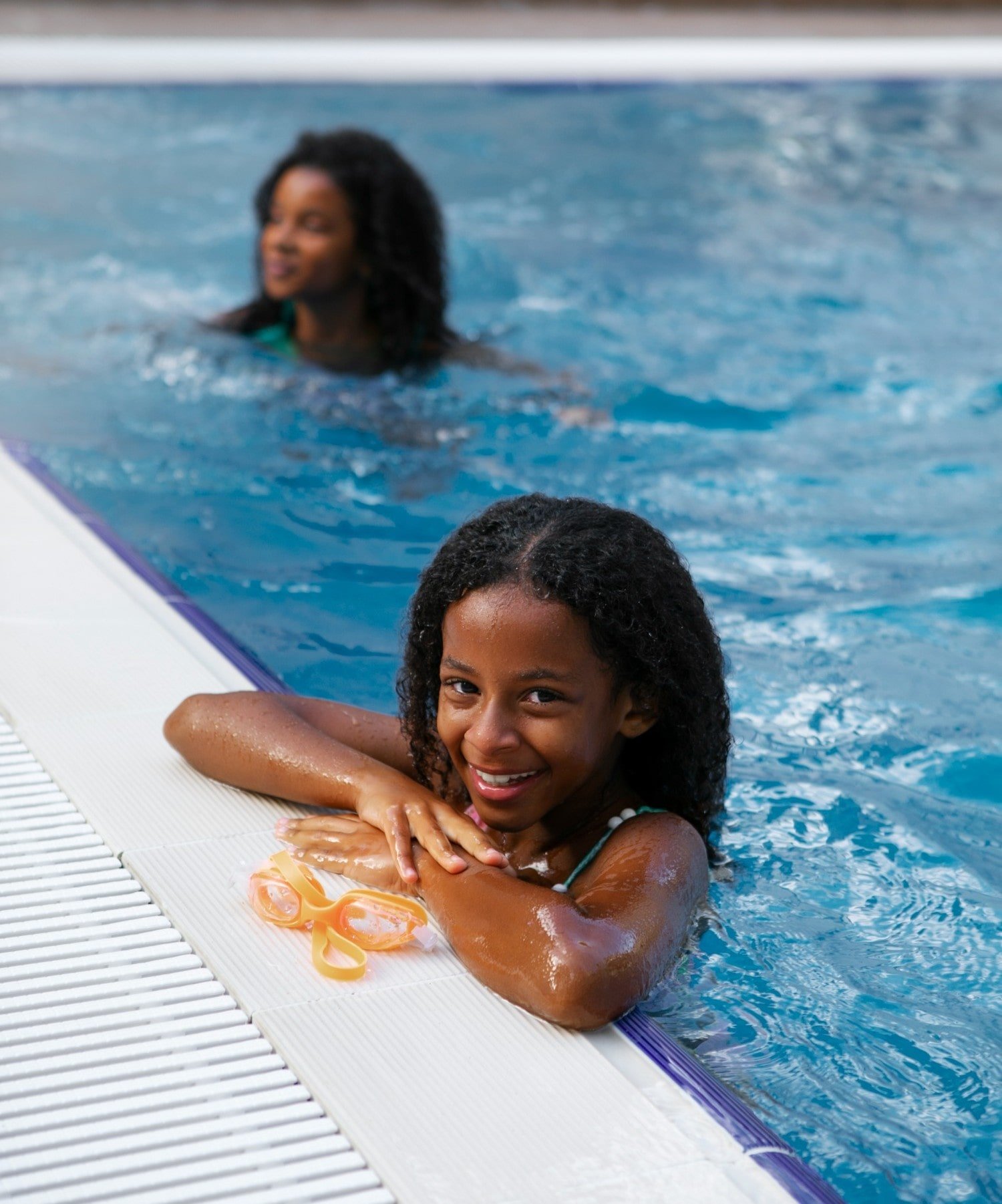 smiley girl pool